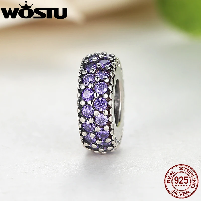 Подвеска WOSTU из 100% стерлингового серебра 925 пробы с бусинами разделителями