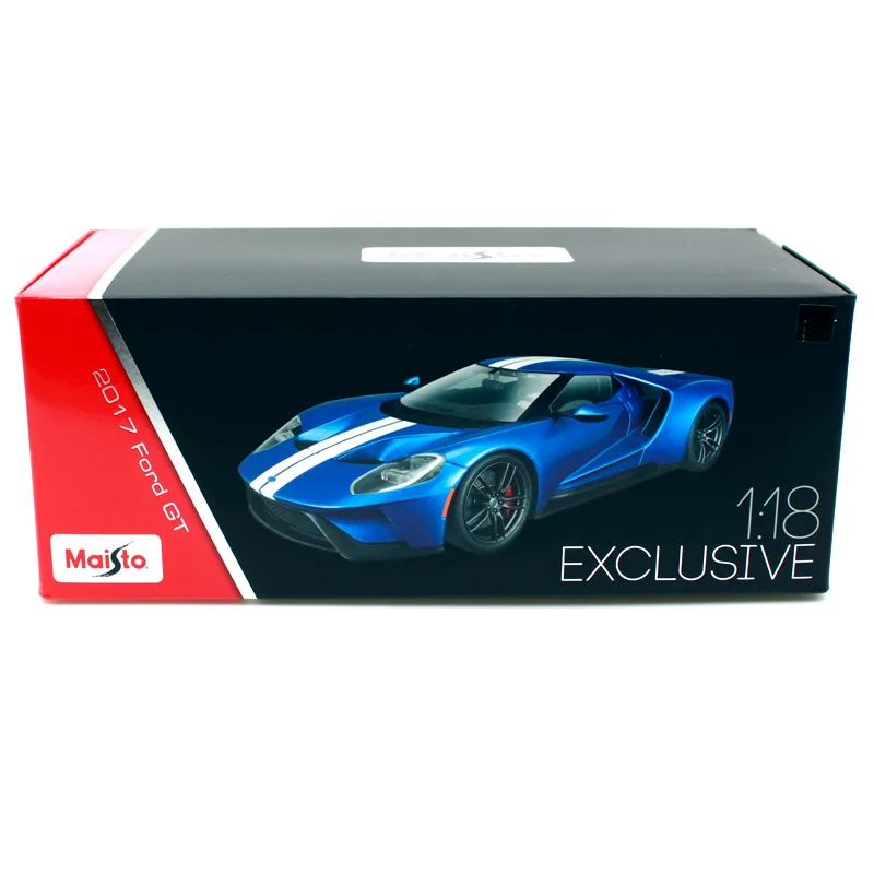 Maisto 1:18 Ford GT спортивный автомобиль Hardback светло-голубой литой модельный автомобиль игрушка в коробке 38134