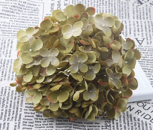 Моделирование Гортензия искусственные цветы DIY свадебные украшения стены шелковый цветок Семья фестиваль вечерние 11 вилка гортензии