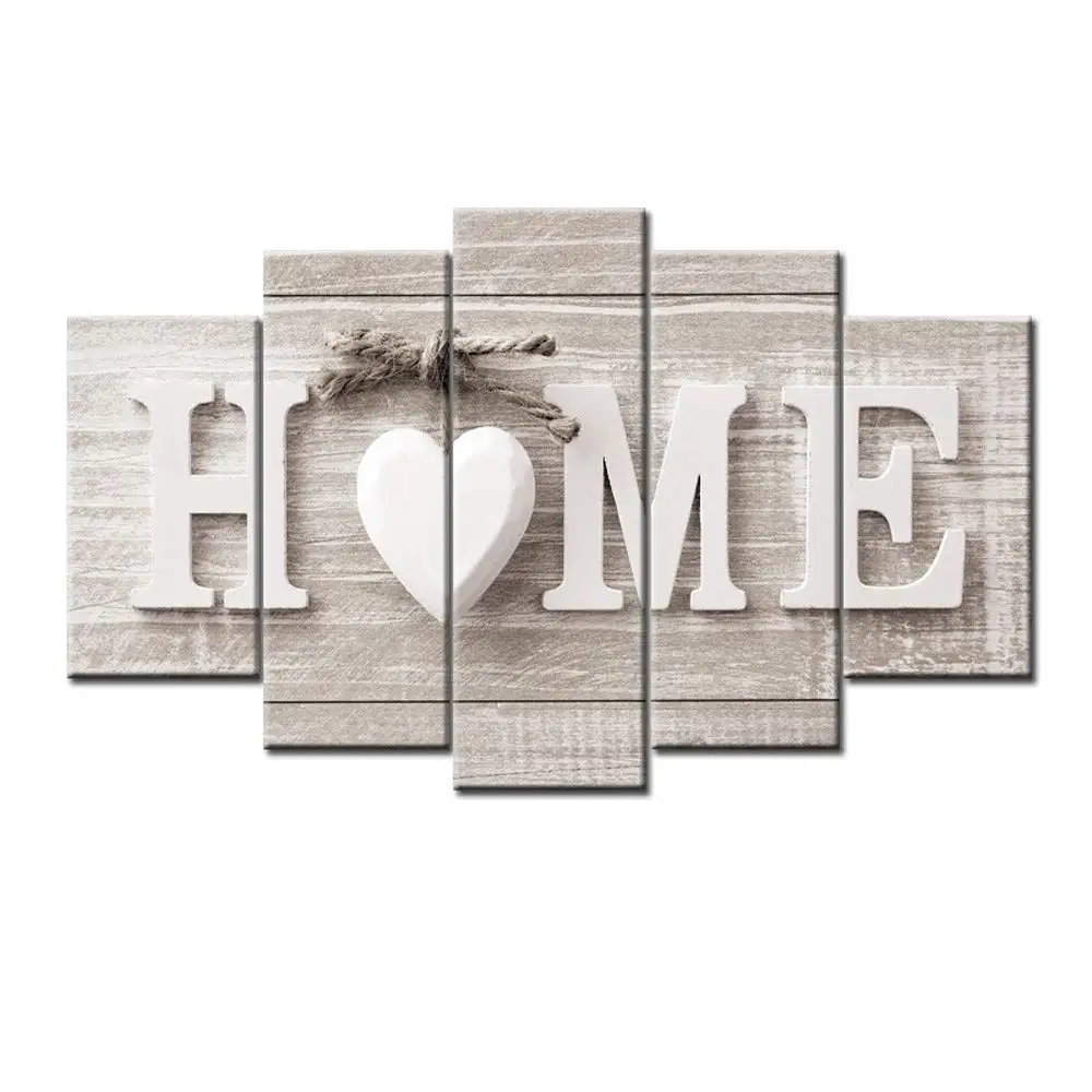 Home Decor,Home Decorations for Living Room Unframed 5 Panels Wall Art of Home Painting Pictures Prin