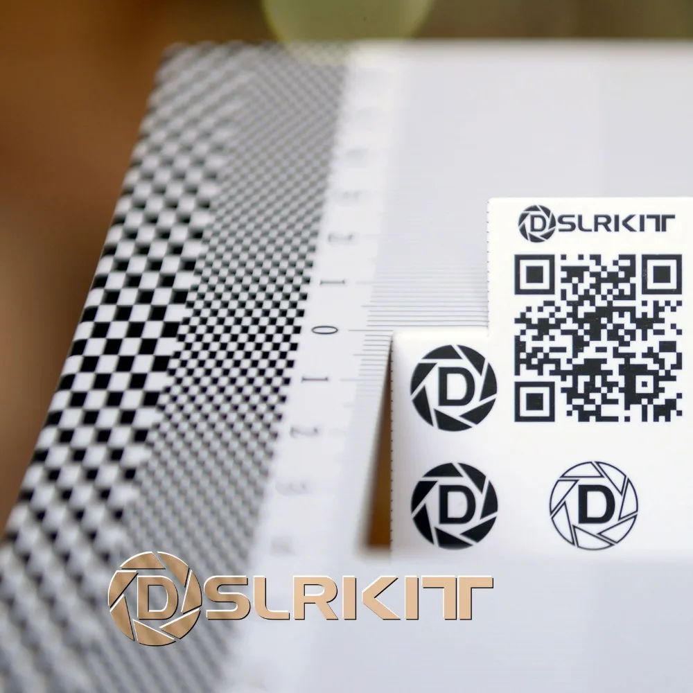 Herramienta de calibración de Enfoque Lente Regla de alineación con tarjeta de balance de blancos para Nikon