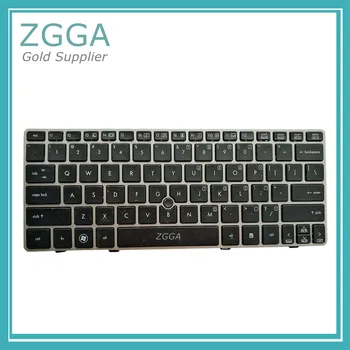 

Original NEW US Layout Keyboard For HP Elitebook 2560 2560P 2570 2570P Laptop UK Keyset Big Enter with silver frame