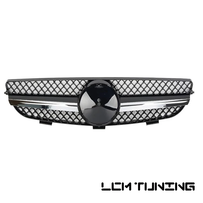 

For Mercedes For Benz CLK-class W209 2003-2009 with Emblem SL Style Front Bumper Racing Grille