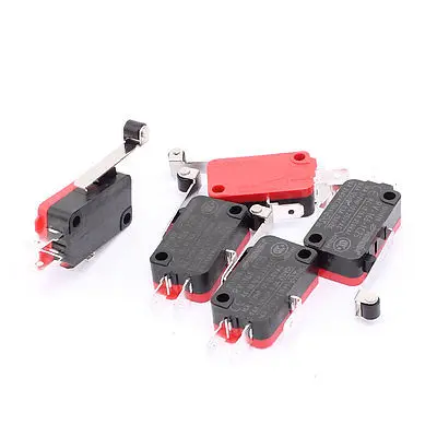 

5 Pcs RV-166-1C25 Micro Limit Switch Actuator Type Long Roller Lever Arm