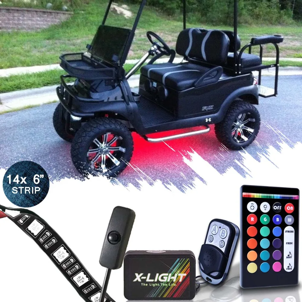 X-LIGHT 14Pc Sound Beat Glow LED Strip Neon Light Kit for Spyder RTS Can AM Maverick ATV UTV with Switch Cable Wireless remotes