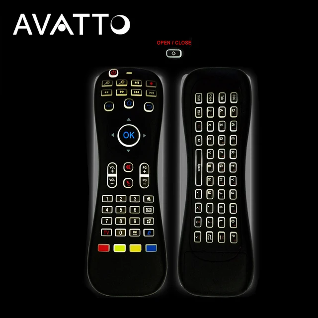 Cheap [AVATTO] MK3 Backlit Micphone Air Mouse 2.4G Wireless IR Learning Voice Remote Control mini Keyboard For Smart tv/Android Box/PC