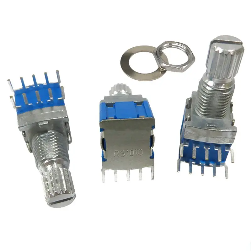 4 pcs silver+ blue metal RS1010 band switch rotary switch gear change switch 2 knife 4 files 2.7*2*1cm