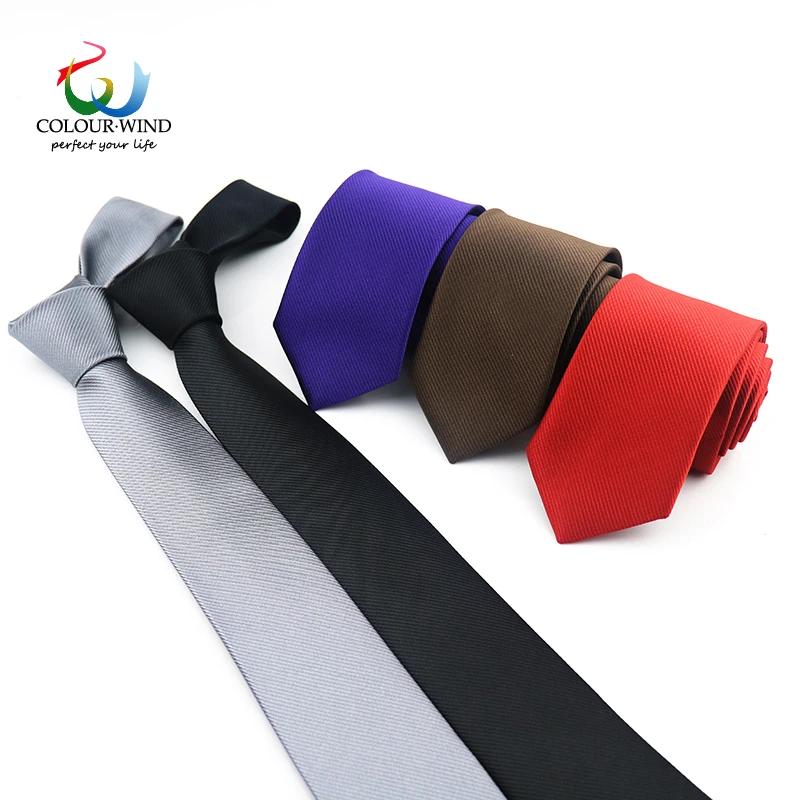 

Hot Sale Formal Neck Tie For Men 6CM Width Polyester Solid Color Ties Customized Narrow 2.36inch Groom Gentleman Ties Gravata