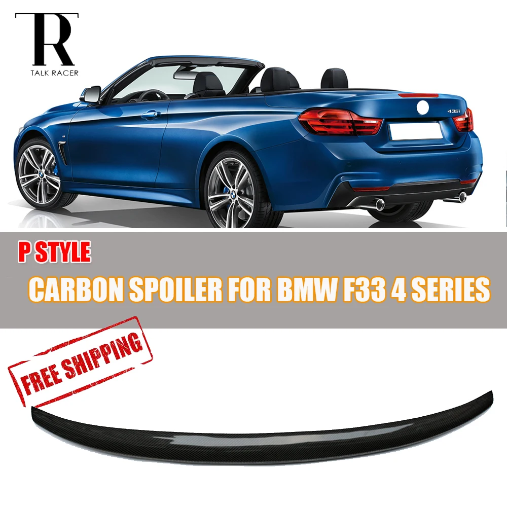 P Style F33 Carbon Fiber Rear Trunk Spoiler for BMW F33 ...