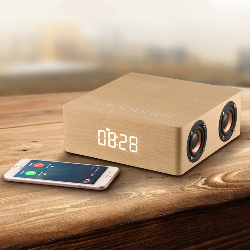 Abuzhen Bluetooth динамик мини портативный беспроводной s большие часы дисплей с