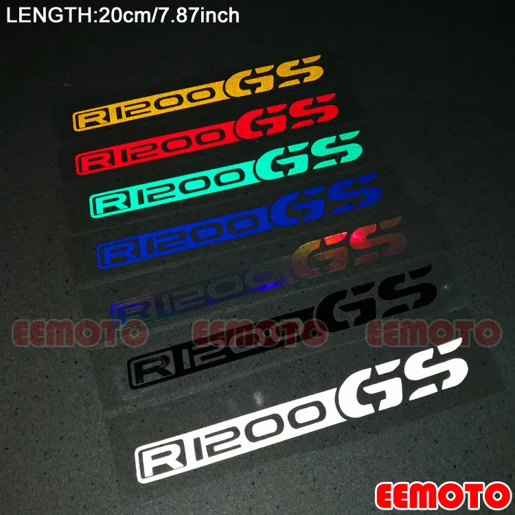 

2PCS Motorcycle helmet Shell Tank Pad Motorbike Fairing Reflective decoration Decals Stickers for R1200GS R1200 GS