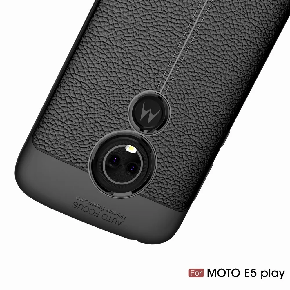 Мягкий ТПУ чехол для телефона BEFOSSON Moto E5 play сумка зернистый кожаный