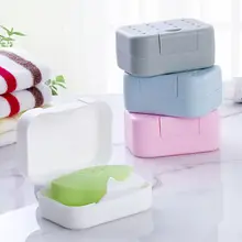 Лидер продаж, 1 шт., портативное прямоугольное мыло для путешествий, блюдо из пластика, водонепроницаемый замок, течевое блюдо с крышкой, мыльница, коробка, чехол, держатель, контейнер