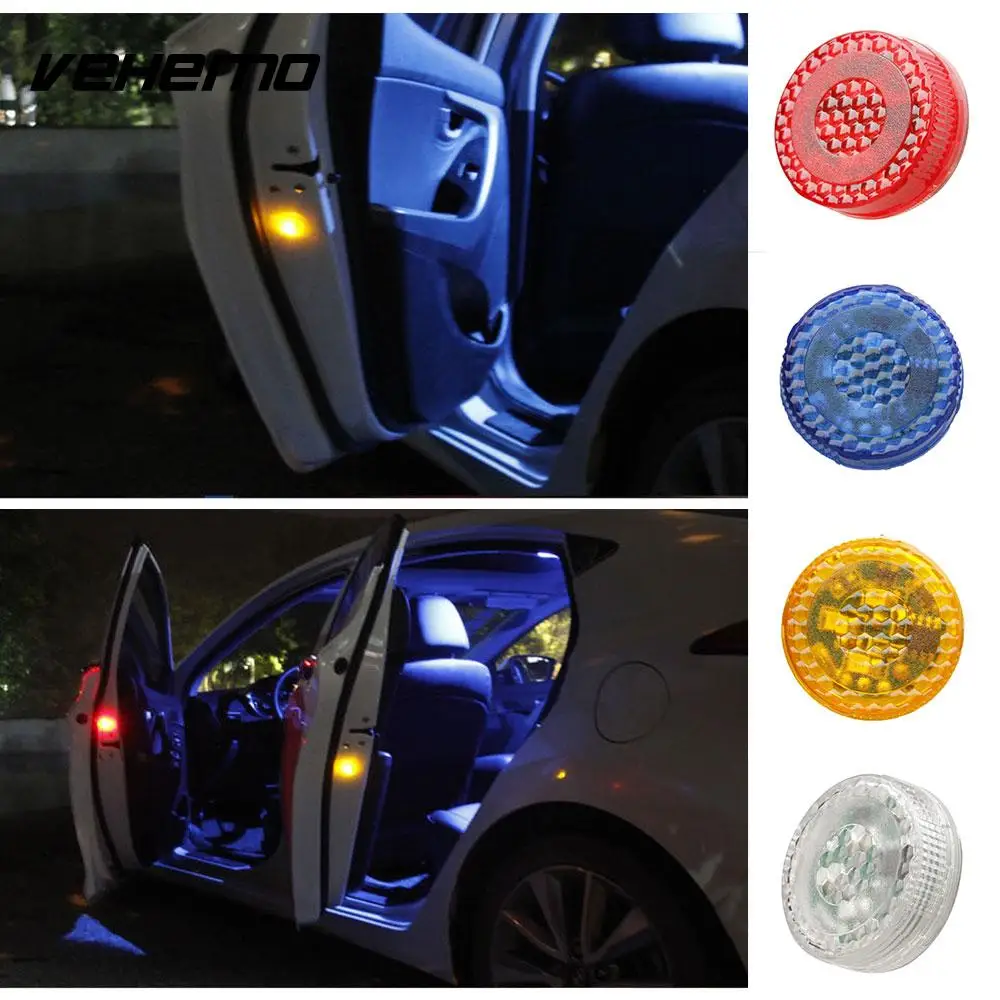 Vehemo Wireless 2PCS Flash Lamp Car Door Warning Light Car Decoration