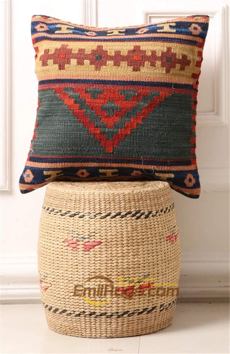 

Handmade Kilim Cushion Cover Handmade Craft Gift Wool Throw Quare Ofa Chair Decor Needlepoint