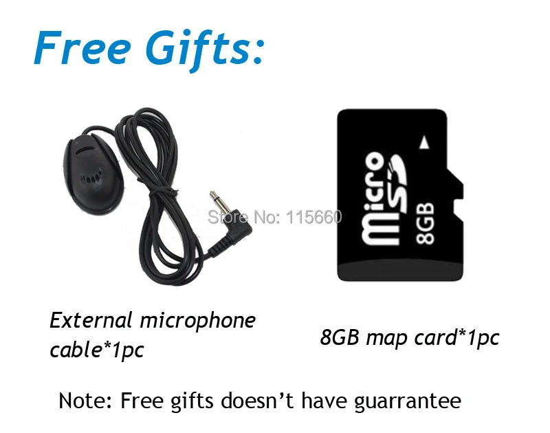 gift external microphone cable and gps card