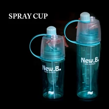 Moda creativa Portable Transparente Botella de Spray de Agua De Plástico Deportes Al Aire Libre de Bicicletas Ciclismo tenis running deportes taza espacio