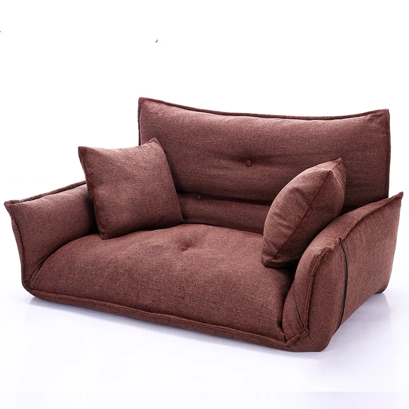 Floor Adjustable Lazy Sofa Folding Futon Couch for Studio Living Room Furniture Fabric Chaise Lounge Sofa Video Gaming Chair