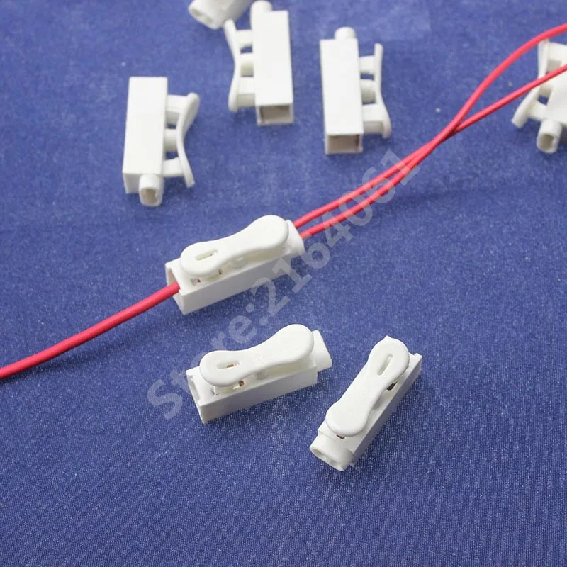 

50pcs big 1p Spring quick Connector wire conneting Easy to install no welding no screws cable clamp Terminal Block 1 Way