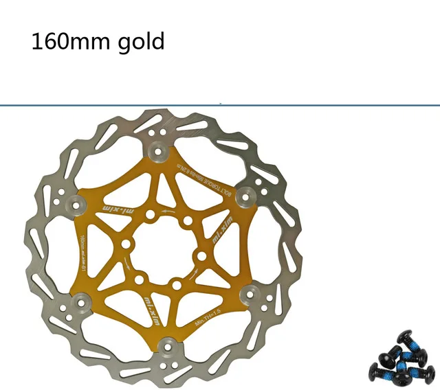 Mi. Xim MTB велосипеда 160/180/203 мм B1 Горный Велосипед Велосипедный спорт поплавок плавающей дисковые роторы красный/синий/черный/золото для дисковый тормоз горного велосипеда - Цвет: 160mm
