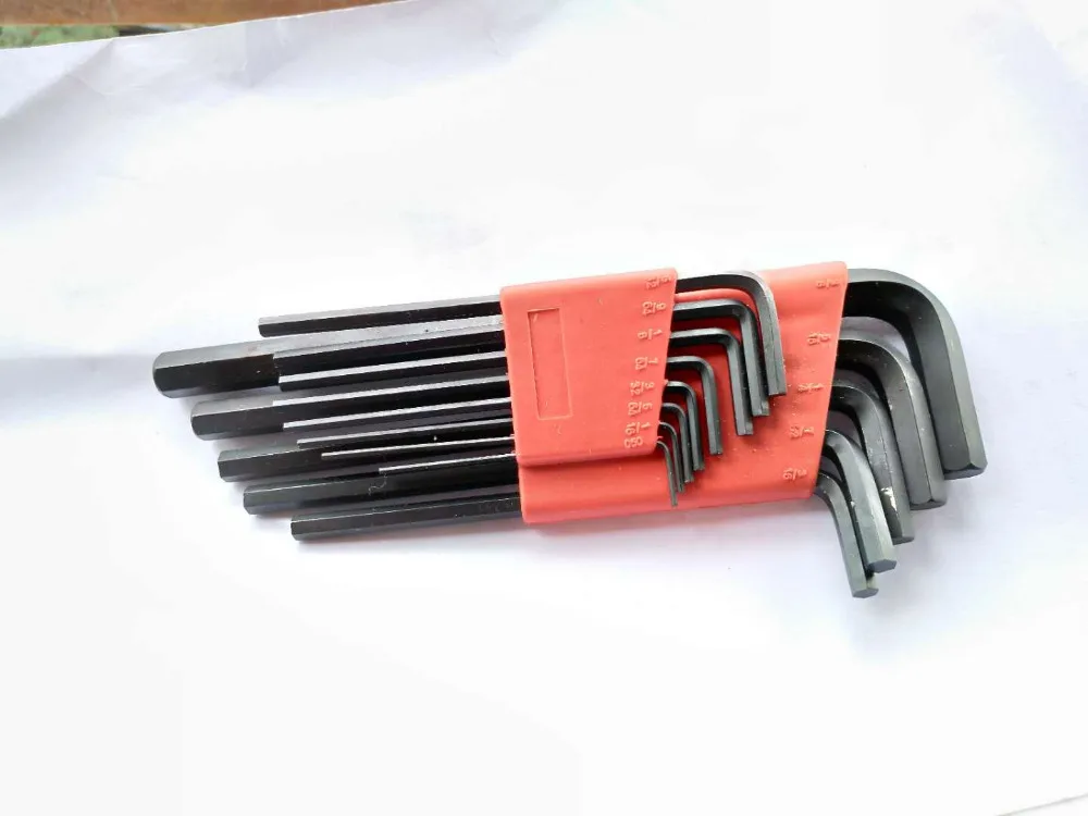 New high quality 13 pcs/set Flat head Allen wrench set, saving labor