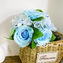 Ручная работа Лучшая цена светло-голубая брошь букет Свадебный букет s жемчужные цветы buque de noiva