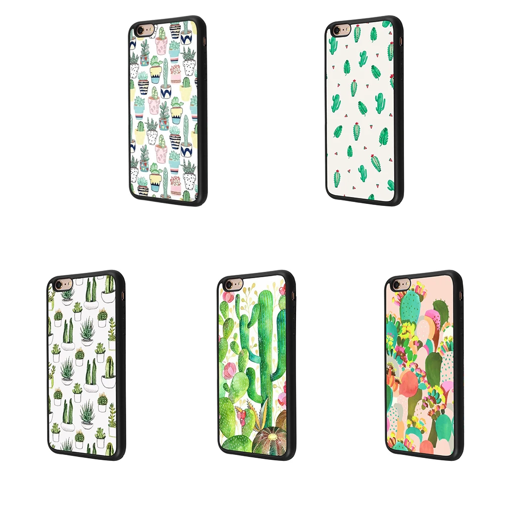

Replacement For iphone 7/8/XR/6/6S Frosted Black-edged Plant Geometric Phone Case