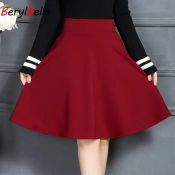 

Sexy School Girls Pleated Skirts Summer Women Skirt Vintage High Waist Midi Office Workwear Flared Tutu Saias Femininash