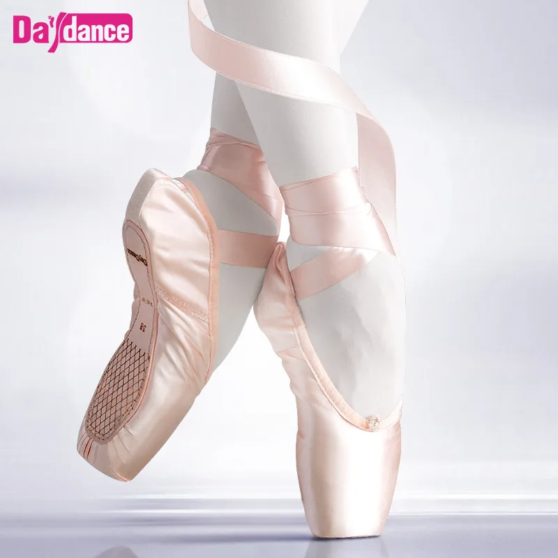 Zapatos de punta de Ballet bailarina para niñas, zapatillas de Ballet lona satinada para bailar, color rosa y rojo _ - AliExpress Mobile