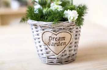 

Wicker Planters pots willow crafts home decoration desktop zakka design flower pots