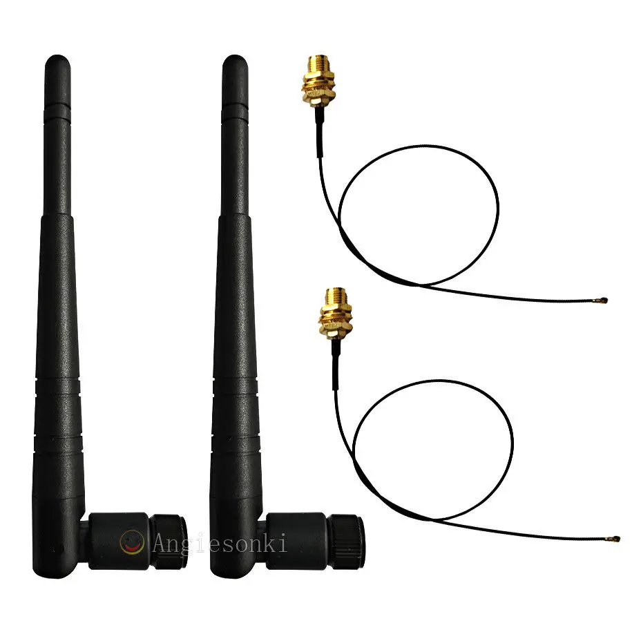 Беспроводная антенна Wi Fi 15 5 см 2 шт. 4 ГГц/телефон 3dbi & U.fl/IPEX гнездовой кабель SMA