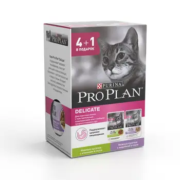 

Promopak Pack: Pro Plan Wet Food for cats with sensitive digestion, with Turkey and Lamb in sauce, 425 g x 12 pcs.