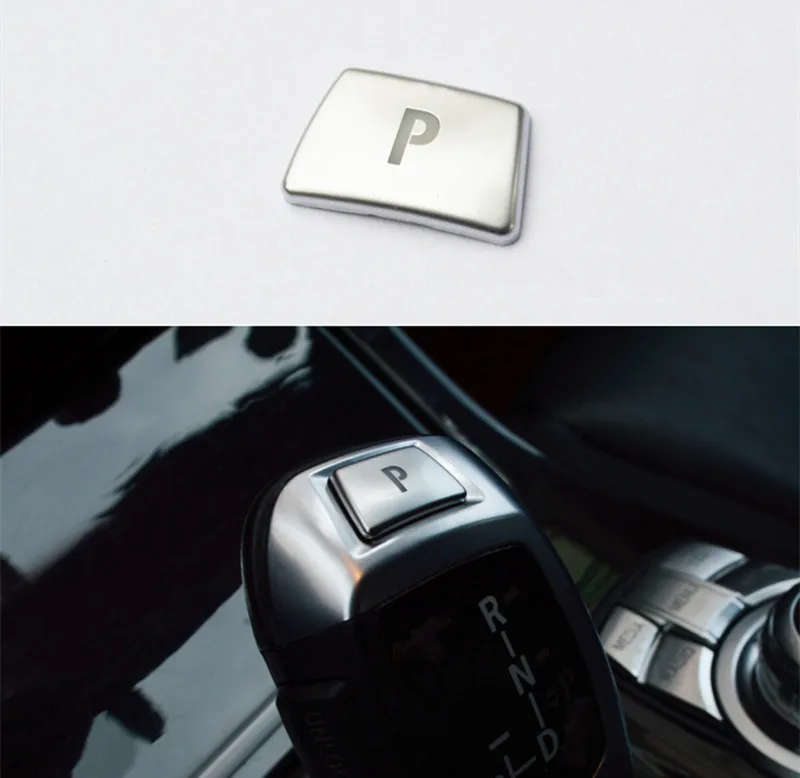 Автомобильный Стайлинг мультимедийный кондиционер CD панель Кнопка крышка интерьера кнопки наклейка для BMW 5 серии f10 f18 авто аксессуары - Название цвета: P button