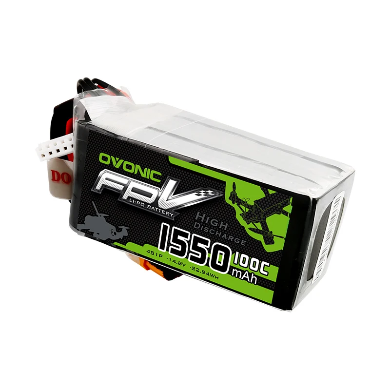 2 упаковки ovoic 1550mAh 4S 100C Max 200C 14,8 V Lipo батарея XT60 разъем FPV гоночный Дрон Квадрокоптер Дрон гонщик