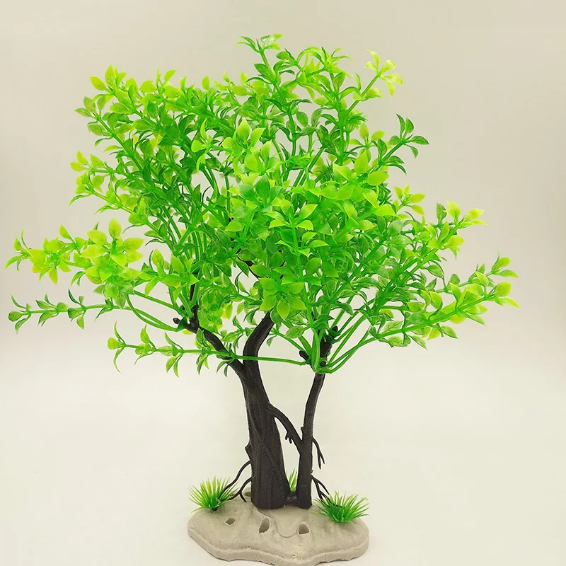 Plastic Green Tree Artificial Aquarium Plants Ornament Decor Fish Tank Aquarium Decoration