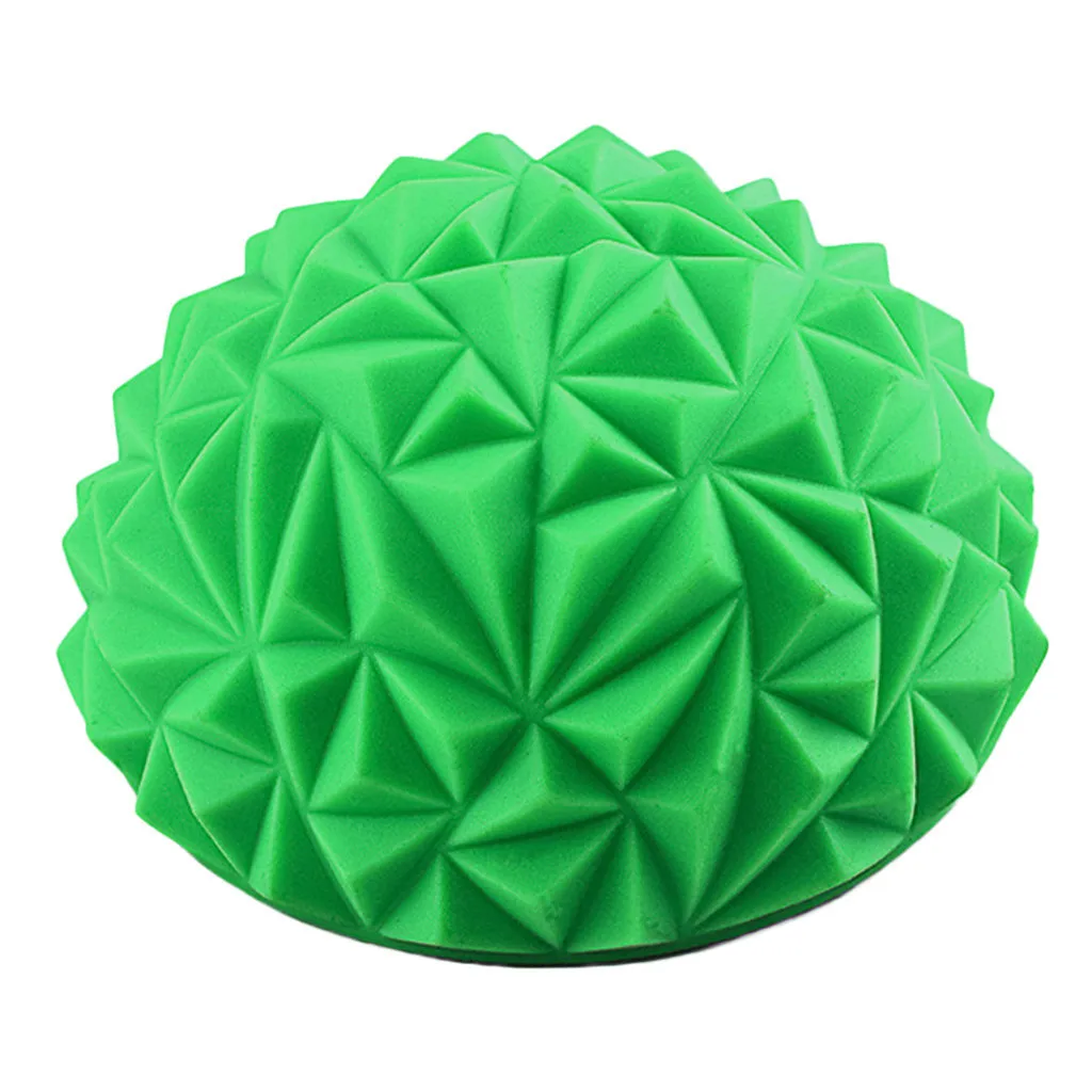 Половинный мяч для йоги 16,5x8,5 см массажер колючий Массажный мяч ПВХ триггер для ног Массажер для снятия стресса Массажер для йоги - Цвет: Green