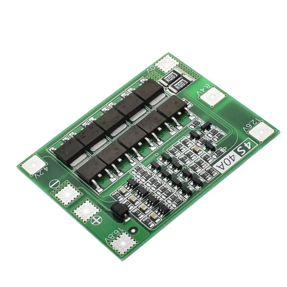 

4S 40A Li-ion Lithium Battery 18650 Charger PCB BMS Protection Board with Balance For Drill Motor 14.8V 16.8V Lipo Cell Module