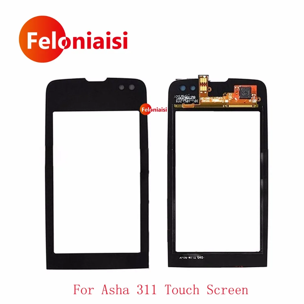 High Quality 3.0&quot For Nokia Asha 311 N311 Touch Screen Digitizer Sensor Outer Front Glass Lens Panel Black Free Shipping |