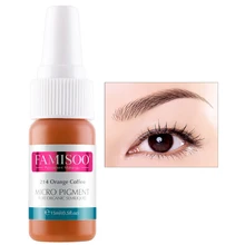 Famisoo для бровей оранжевый кофейная Татуировка чернильная постоянный макияж с микроволокном пигмент татуировки тела пигмент живописи тушью татуировки pigmento