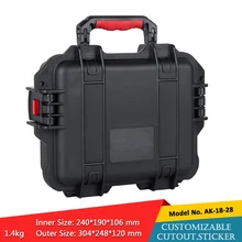 Водонепроницаемый пластиковый жесткий ящик для переноски pp и abs всепогодный чехол для инструментов с губка внутри 304X248X120 M szomk коробка