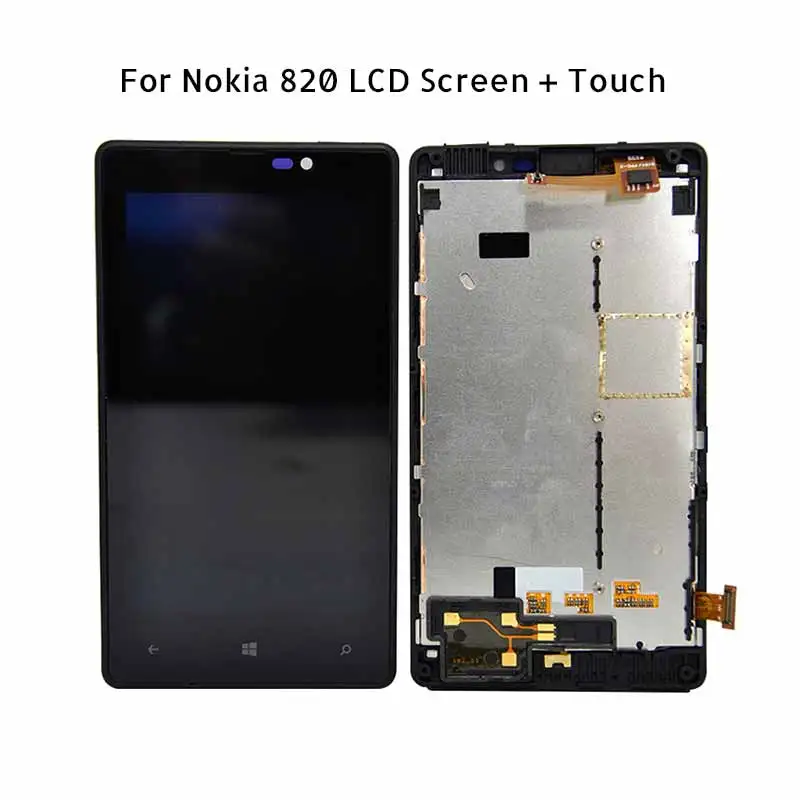 Новый Оригинальный ЖК-Дисплей Сенсорный Экран Digitizer Ассамблеи + Назад Рамка Для