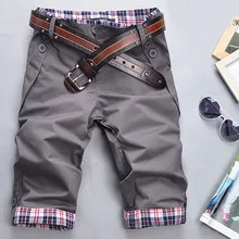 Летние повседневные шорты для мужчин,, однотонные мужские шорты, хлопковые повседневные шорты, Мужская брендовая одежда, модные прямые шорты для мужчин