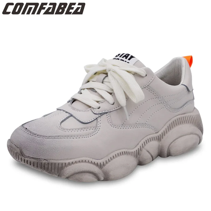 

2019 Platform Sneakers Women Spring Comfortable Casual Shoes Woman Do Old Dirty Shoes New Dropshipping
