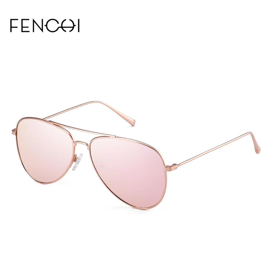 

FENCHI Sunglasses Women Driving trendy pink vintage Sunglasses Brand Designer Glasses retro mirror lunettes de soleil pour femme