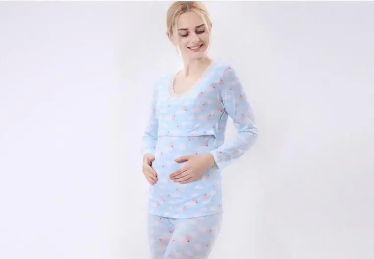 amamentar, pijamas para mulheres grávidas, outono e inverno