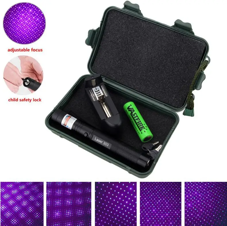 Тактическая охотничья лазерная указка высокой мощности 532 нм фиолетовая звезда лазерная указка ручка регулируемый луч горящая спичка лазерный прицел - Цвет: Type 2 (Purple)