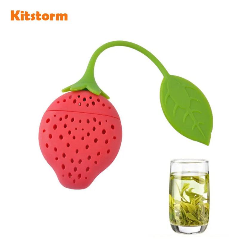 Silicone Strawberry Tea Infuser Loose Leaf Tea Strainer Herbal Spice