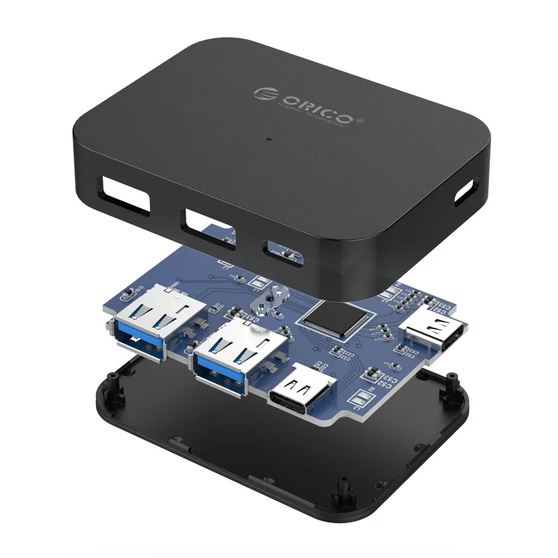 ORICO USB Type-C HUB USB3.1 5Gbps Splitter Adapter 4 Ports Super Speed for PC Laptop Notebook Receiver Computer Peripherals