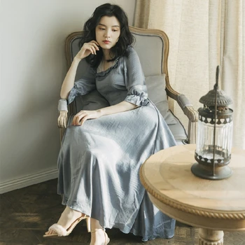 

Preppy Style Goddess British Style Vintage 50s60s Dress Ruffle Half Sleeve Women Retro Dress Party Vestidos