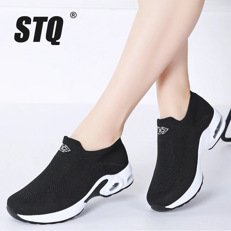 STQ 2019 Spring women platform sneakers shoes flat slip on walking ...